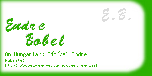 endre bobel business card